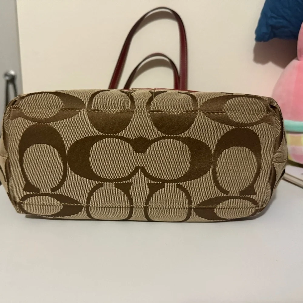 SOLD Coach Vintage Legacy Red Stripe Signature Cs Tote Shoulder Bag 2006 - Picture 4 of 10
